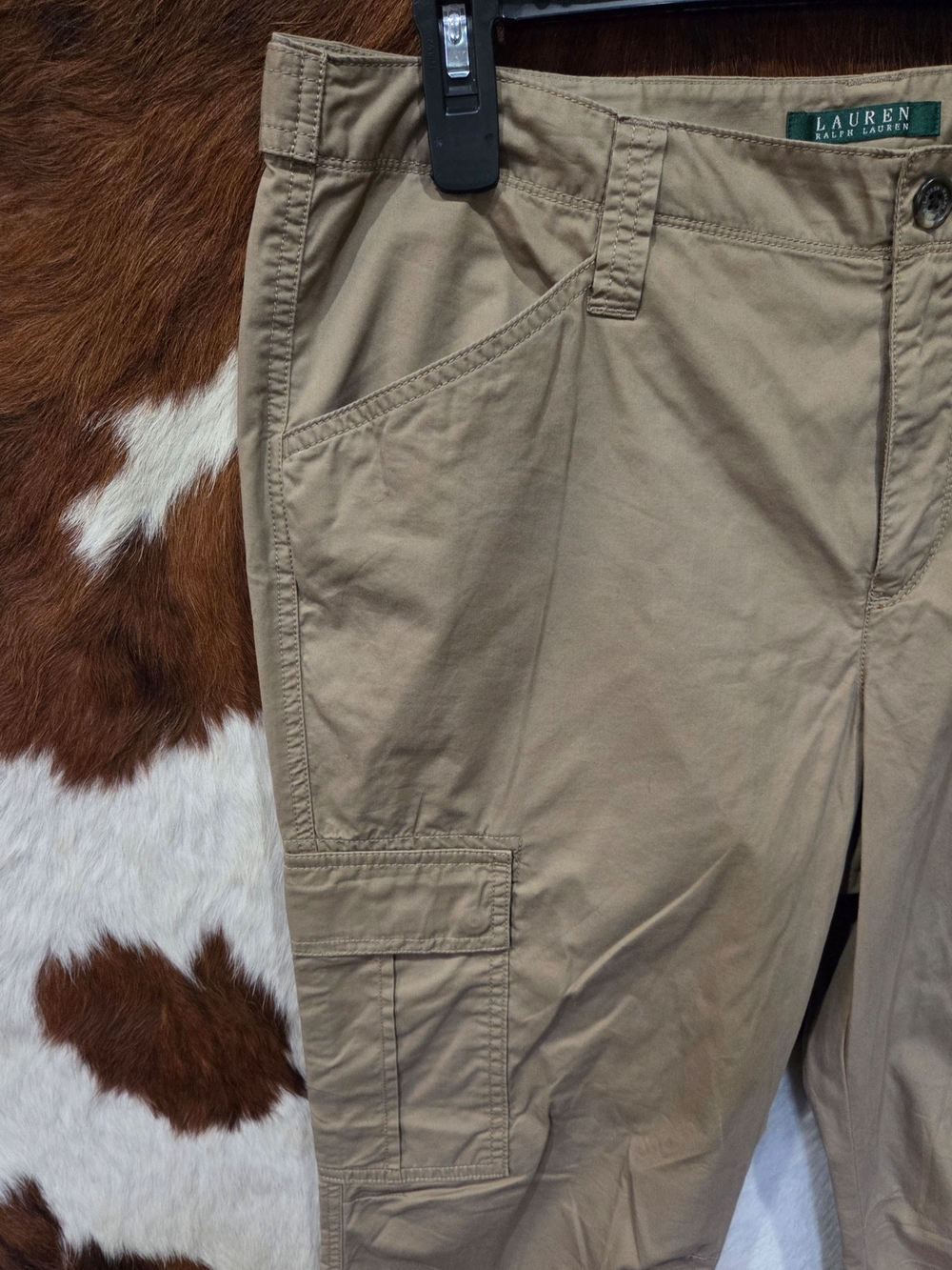 Lauren Ralph Lauren Khaki Cargo Pants - Picture 2 of 8